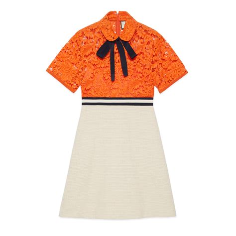 gucci orange lace dress|gucci dresses clearance.